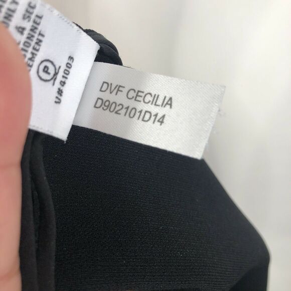 DVF Diane Von Furstenberg Cecilia Ladder Stitch Cutout Short Sleeve Shift Dress - Picture 12 of 12